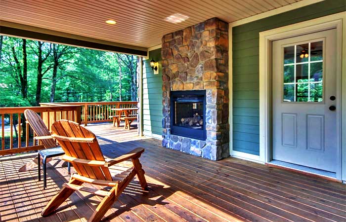 Gobblers Knoll Deck Fireplace