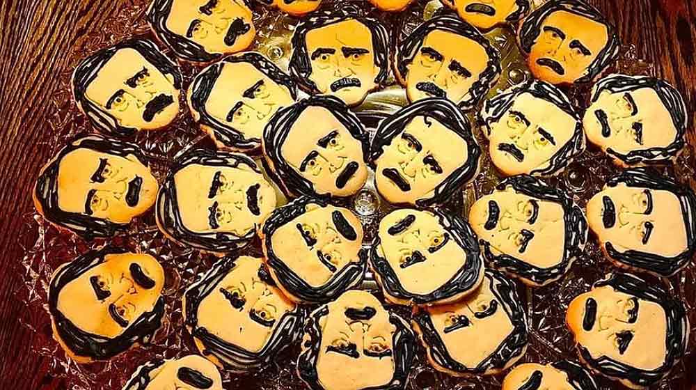 Halloween Poe Cookies and Cider poe cookies