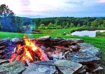 Harmony Hills Estates Fire Pit and Pond