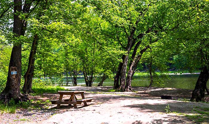 Kittatinny Campgrounds Barryville riverfront rustic site