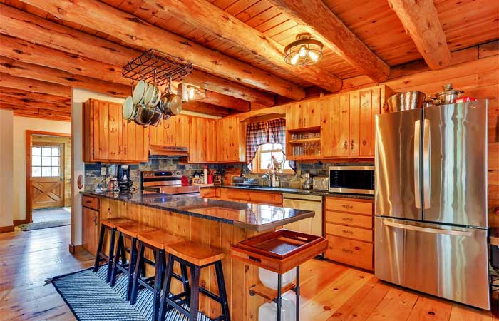 Knock on Wood Cabin Kitchen