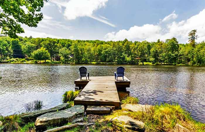 Lake Front Catskills Lodge Dock