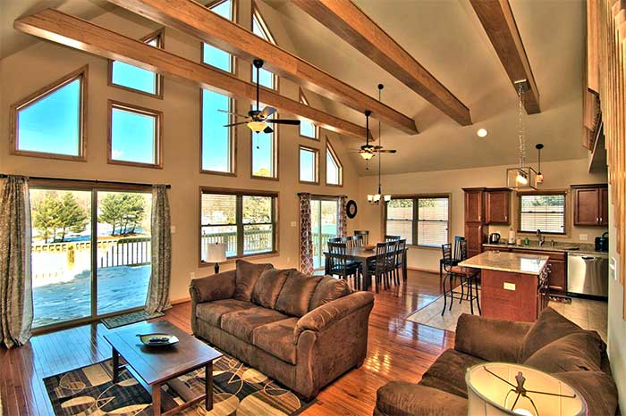 Lake Harmony Chalet living room