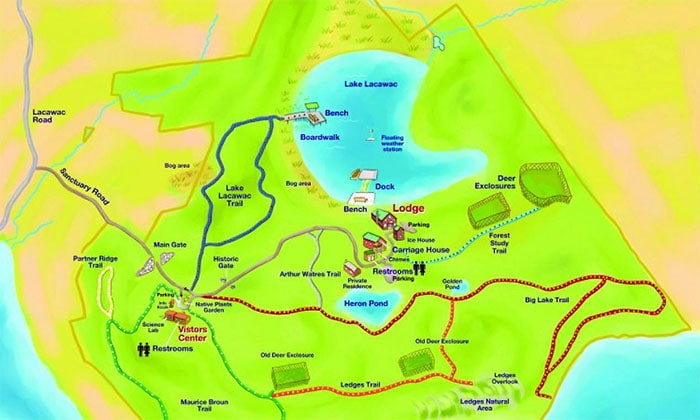 Lake Lacawac map