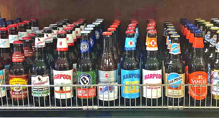 Lake-Region-IGA-&-Beer-Store-selection-of-beer in refrigerator case