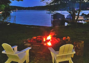 Lakeside Cottage on White Lake Fire Pit