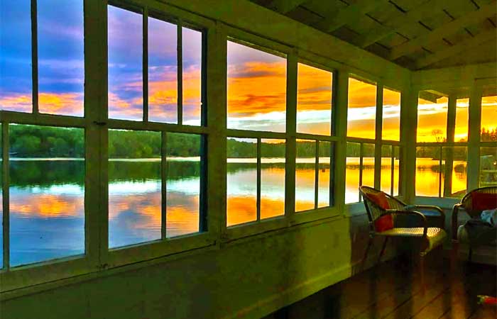 Lakeside Cottage on White Lake View from Screened-In Porch