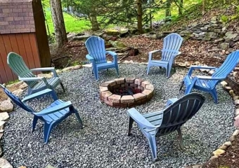 Lakeville Lake House Fire Pit and Chairs