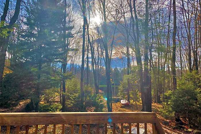 little pond lake house view from deck