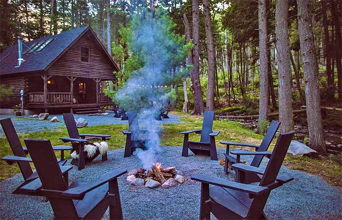 Little River Log Cabin Fire Pit