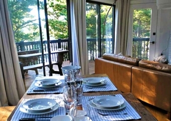 Long Pond Lakefront Chalet Dining Table