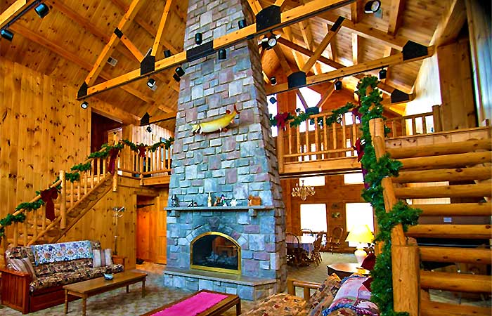 Lake View Lodge Fireplace