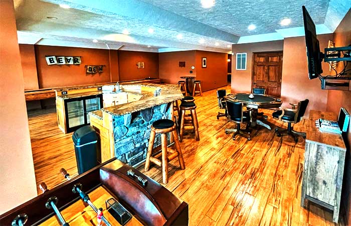 Luxury Lakefront House Game Room