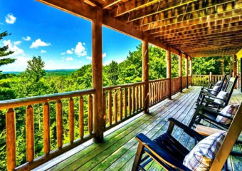 Luxury Log Cabin Deck