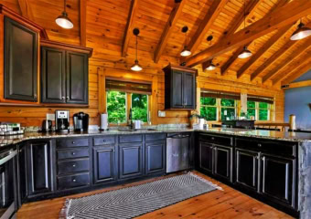 Luxury Log Cabin Kitchen