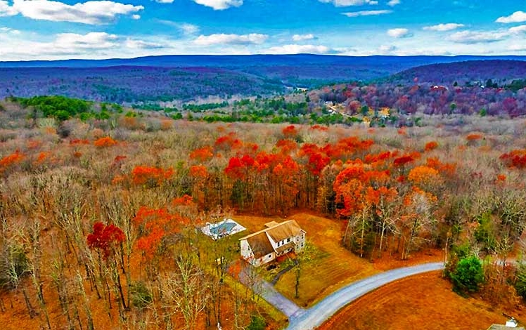 Luxury Retreat with Pool, Hot Tub & Sauna Aerial Exterior