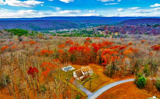 Luxury Retreat with Pool, Hot Tub & Sauna Aerial Exterior