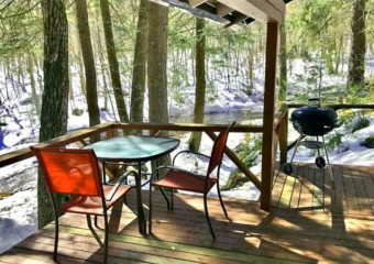 Millrift Waterfall Cabin Deck