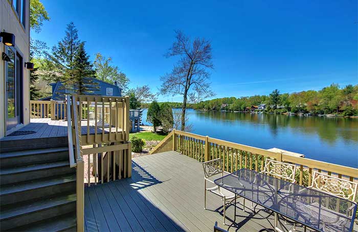 Mirror Lake deck overlooking lake