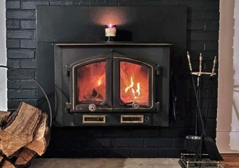 Modern Barryville Cottage Fireplace