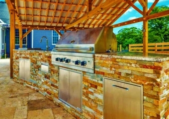 Modern Chateau in Greentown Outdoor Kitchen