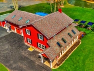 Modern Farmhouse with Heated Pool Exterior