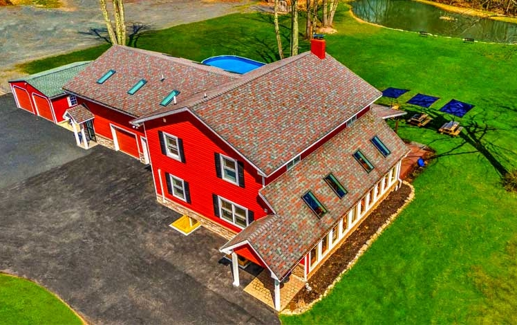 Modern Farmhouse with Heated Pool Exterior