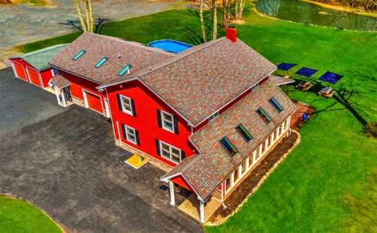 Modern Farmhouse with Heated Pool Exterior