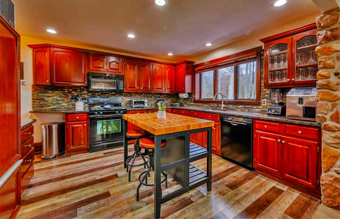 Modern Farmhouse with Heated Pool Kitchen