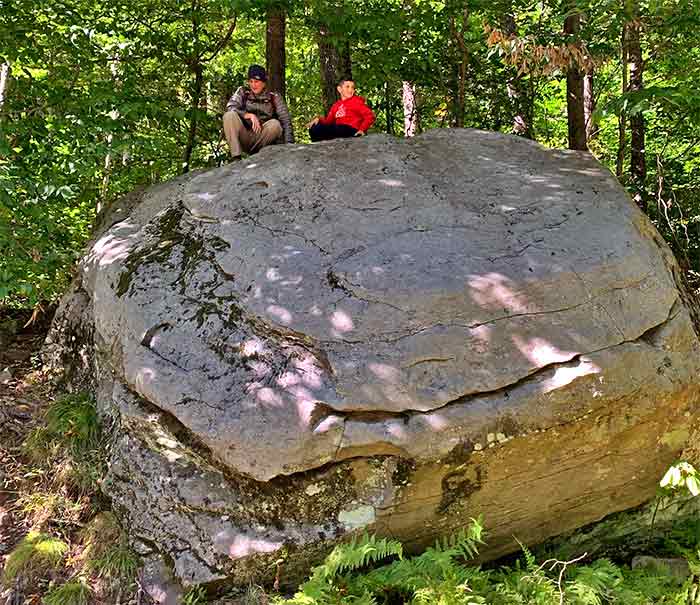 Mongaup Pond Campground Kids on the Big Rock