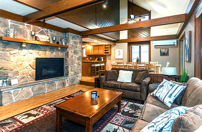 Mountain House Lake Harmony living room