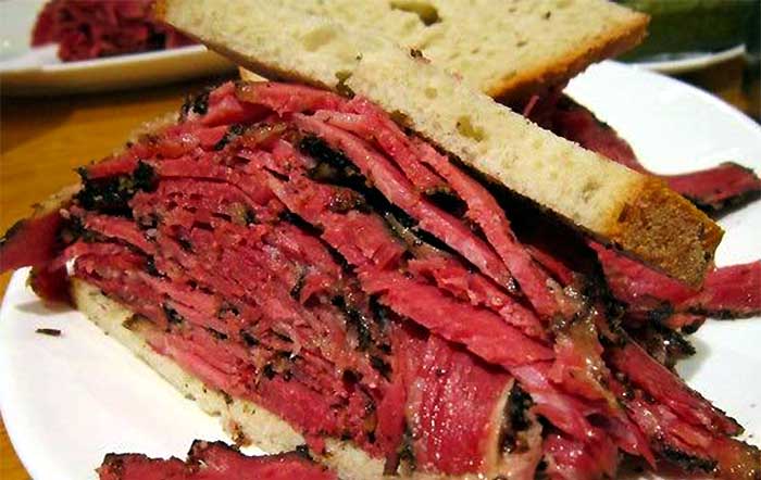 NY Deli & Catering pastrami sandwich