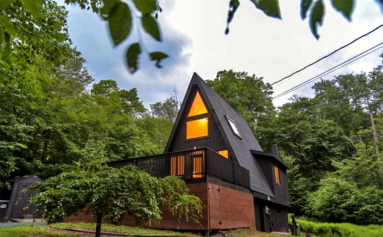 Night Fox A-Frame Front Exterior