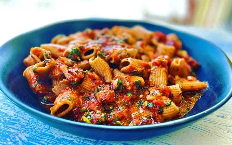 Northern Farmhouse Pasta Bowl of Rigatoni alAmatriciana