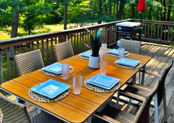 PA Pocono Chalet Deck