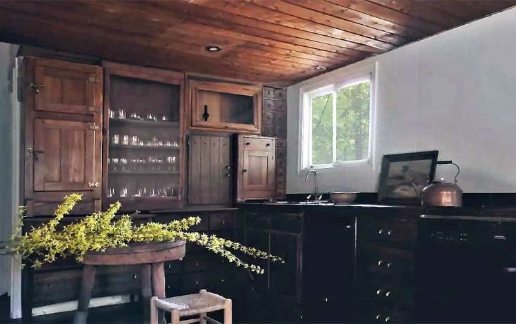Pocono Cabin with Forest Views kitchen