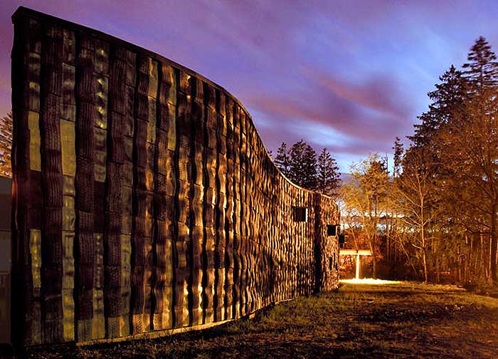 Pocono-Environmental-Education-Center-northwall-at-dusk