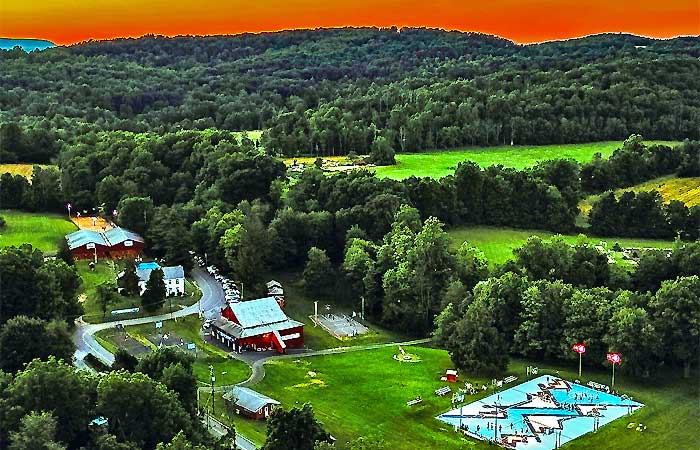 Pocono Invitational Basketball Camp Aerial View