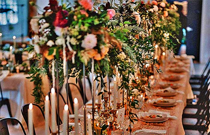 Pocono Palms Weddings Reception Table