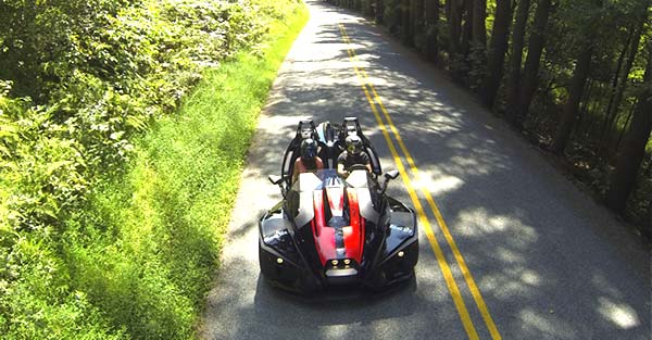 Pocono-Slingshot-Rentals-car-on-the-road