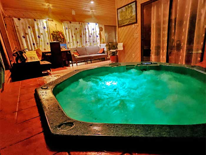 Poconos Retreat Hot Tub Spa indoor hot tub