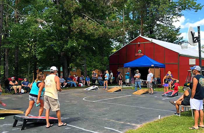 Ponderosa Pines Campground beanbag tournament