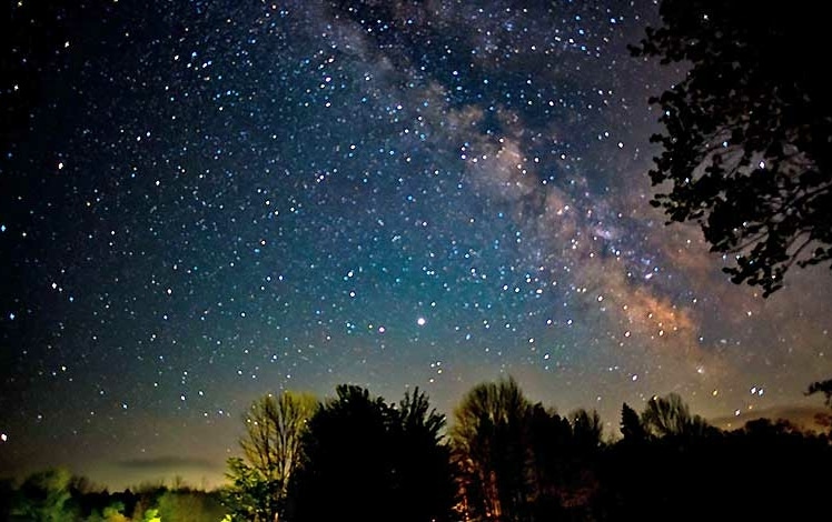 Ponderosa Pines Campground starry night sky