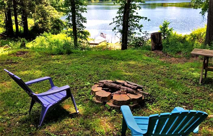 Private Lakefront Cottage Fire Pit