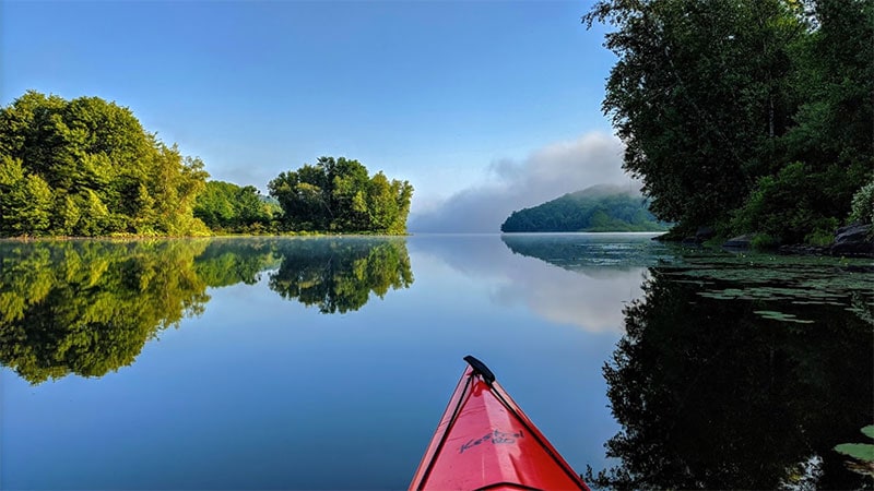 kayak on the lake