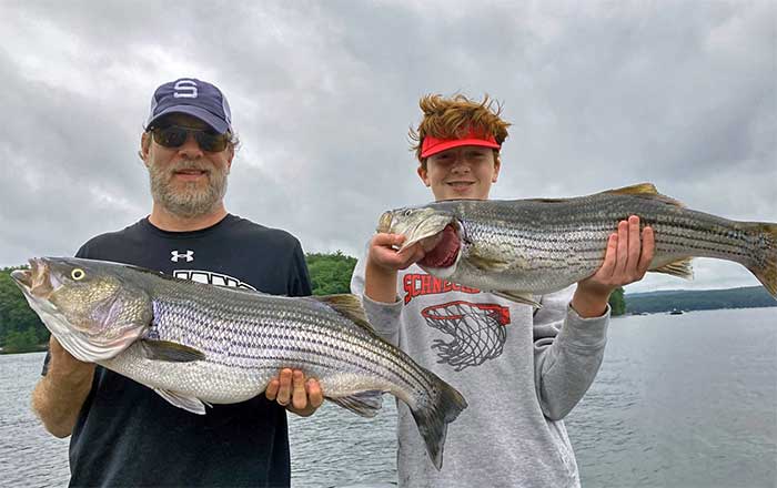 Ray’s Fishing Guide Service two guys with two huge fish