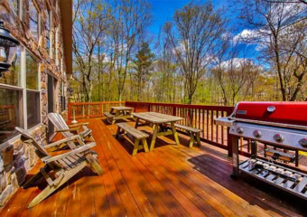 Red Rock in Lake Harmony Deck