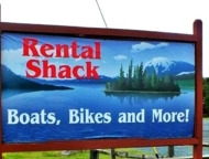 Rental Shack at Arrowhead Lake Sign