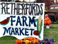 Retherford's Farm Market hand painted sign