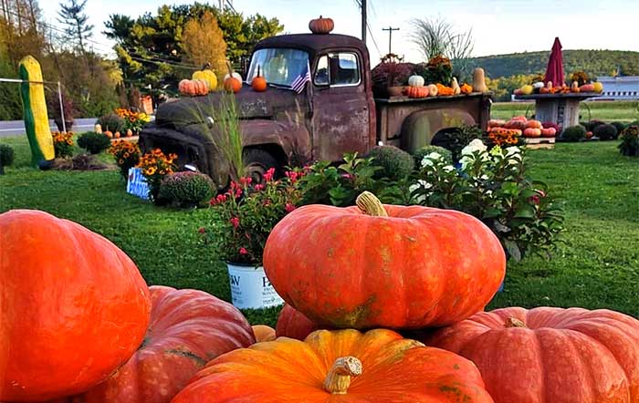 Retherford's Farm Market squash and old truck
